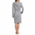 Schiesser, Damen Bademantel, gestreift, 95 cm, hellgrau, 38 - 6