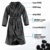 Twinzen Bademantel Damen - S - DarkGrau - 100% Baumwolle (350g/m²) OEKO-TEX® Zertifiziert - Bademantel mit Kapuze, 2 Taschen, Gürtel - 2
