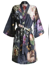 Essenza Satin-Kimono Fleur Größe l, Farbe Nightblue, L = 40, Nightblue - 1
