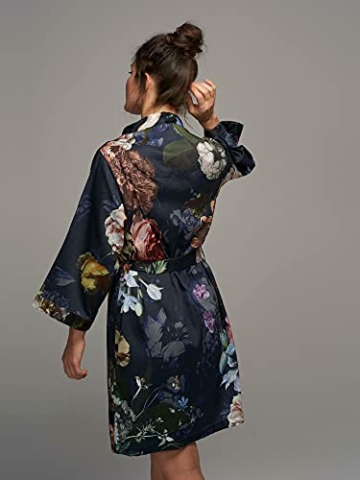 Essenza Satin-Kimono Fleur Größe l, Farbe Nightblue, L = 40, Nightblue - 5
