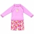 Landora®: Baby- / Kleinkinder-Badebekleidung langärmliges 2er Set in violett; Größe 74/80 - 1