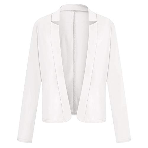Lilicat Damen Strickjacke Einfarbig Langarm Blazer Casual Anzugjacke Business Jacke Slim Fit Mäntel Winterjacke Lange Ärmel Oberbekleidung Trenchcoat Outwear Cardigan Dünn Jacke - 2