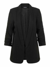 PIECES Damen PCBOSS 3/4 Blazer NOOS Anzugjacke, Schwarz (Black Black), 38 (Herstellergröße: M) - 1