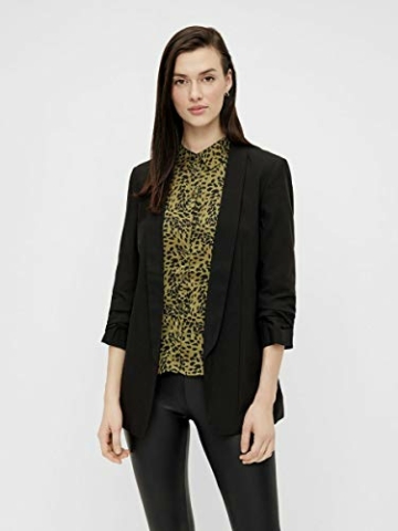 PIECES Damen PCBOSS 3/4 Blazer NOOS Anzugjacke, Schwarz (Black Black), 38 (Herstellergröße: M) - 6