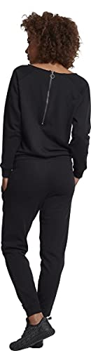 Urban Classics Damen Ladies Long Sleeve Terry Jumpsuit, Schwarz (Black 00007), Medium - 2