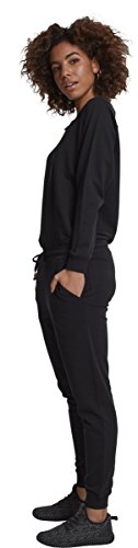 Urban Classics Damen Ladies Long Sleeve Terry Jumpsuit, Schwarz (Black 00007), Medium - 5