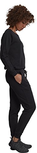 Urban Classics Damen Ladies Long Sleeve Terry Jumpsuit, Schwarz (Black 00007), Medium - 6