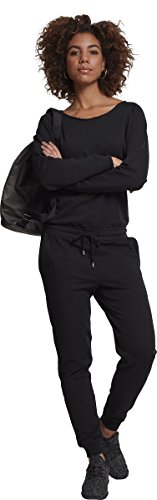 Urban Classics Damen Ladies Long Sleeve Terry Jumpsuit, Schwarz (Black 00007), Medium - 7