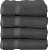 Utopia Towels - 4er Pack Badetuch Set Badetücher aus Baumwolle 600 g/m² - 69 x 137 cm (Grau) - 1