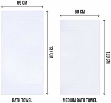 Utopia Towels - 6er Pack Badetuch Set - Badetuch Handtücher, 60 x 120 cm (Weiß) - 2