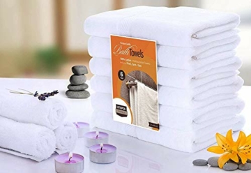 Utopia Towels - 6er Pack Badetuch Set - Badetuch Handtücher, 60 x 120 cm (Weiß) - 4