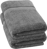 Utopia Towels - Badetuch groß aus Baumwolle 600 g/m², 2er Pack - Duschtuch, 90 x 180 cm (Grau) - 1