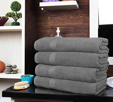 Utopia Towels - Badetuch groß aus Baumwolle 600 g/m², 2er Pack - Duschtuch, 90 x 180 cm (Grau) - 5