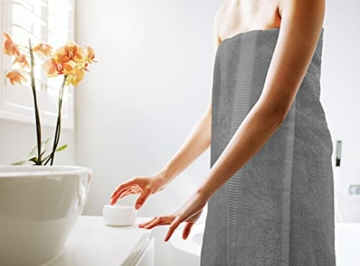 Utopia Towels - Badetuch groß aus Baumwolle 600 g/m², 2er Pack - Duschtuch, 90 x 180 cm (Grau) - 7