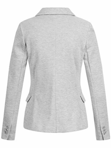 VERO MODA Damen Jersey Blazer Julia leichte Stoffjacke 10154123 Light Grey Melange 38 - 2