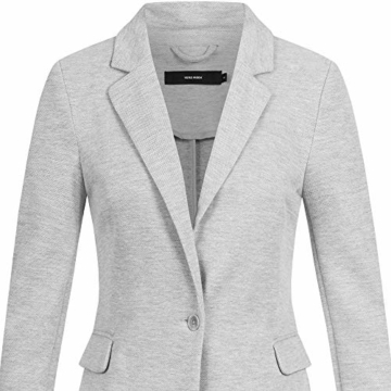VERO MODA Damen Jersey Blazer Julia leichte Stoffjacke 10154123 Light Grey Melange 38 - 3