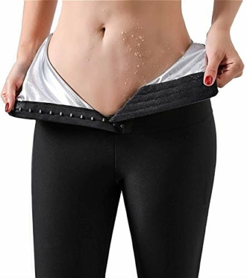 Yokbeer Damen Bauchweg Leggings | Figurformende Body Shaper Kompressionsleggins | Bauch Weg Shaping Leggins Hose Schwarz (Size : XL) - 3
