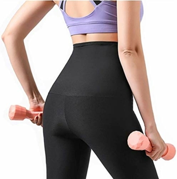 Yokbeer Damen Bauchweg Leggings | Figurformende Body Shaper Kompressionsleggins | Bauch Weg Shaping Leggins Hose Schwarz (Size : XL) - 4