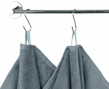 ZOLLNER 2er Set Badetücher, 100x150 cm, 100% Baumwolle, grau - 3