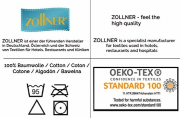 ZOLLNER 2er Set Badetücher, 100x150 cm, 100% Baumwolle, grau - 7