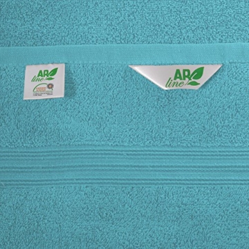 AR Line Saunatuch XXL Serie Arizona/Saunalaken/Strandtuch 100x200 cm 100% Baumwolle 500 g/m² in Farbe: Türkis - 3