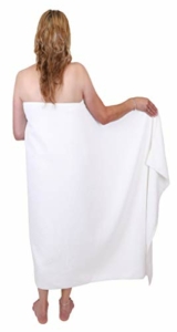 Betz 2 Stück Badetuch groß XXL Größe 100 x 200 cm Badetücher Saunatuch Set DRESDEN 100% Baumwolle Farbe weiß - 2