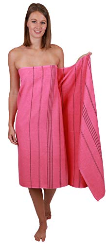 Betz Badetuch XXL Strandtuch Lines 100% Baumwolle Größe 90 x 180 cm Farbe Fuchsia - 2