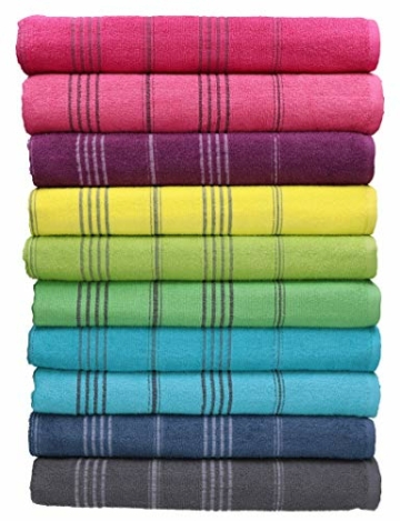 Betz Badetuch XXL Strandtuch Lines 100% Baumwolle Größe 90 x 180 cm Farbe Fuchsia - 4