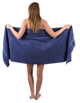 Betz Strandtuch Saunatuch XXL Badetuch Liegetuch Strandlaken Saunahandtuch Premium Frottee Größe 70 x 200 cm Farbe dunkelblau - 1