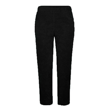 BIBOKAOKE Damen Hose Teddy Fleece Plüsch High Waist Elegant Winter Warm Hosen Frauen Elastischer Bund Flauschig Lang Einfarbig Freizeithose Yogahose Haushose Loose Schlafanzughose - 6