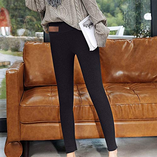 BIBOKAOKE Damen Thermo Gefüttert Winter Warme Hose, GefüTterte Leggings Mädchen Lang High Waist Jogginghose Thermohose Damen Winter GroßE GrößEn Yogahosen Herbst Winter Elastische Pants - 6
