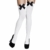 Boland 02271 - Strümpfe Bow, weiß mit schwarzer Schleife, halterlos, blickdicht, Overknees, Damen, one size, Karneval, Halloween, Fasching, Mottoparty, Verkleidung, Theater, Accessoire - 1