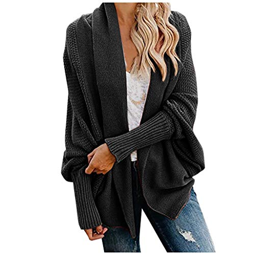 Cardigan Damen Lang Strickmantel Strickjacke Sweater Elegant Manschette Langarm Sweatshirt Langen Mantel Jacke Tops Outwear Casual Offen Pulllover Damen Herbst Winter Outing Stil - 1