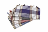 Carenesse Hamamtuch Classic 4er Set 80 x 170 cm I Hamam Handtücher 100% Baumwolle I 4x saugfähiges schnelltrocknendes Pestemal rot/blau/schwarz/lila kariert I Hamam Strandtuch/Saunahandtuch - 1