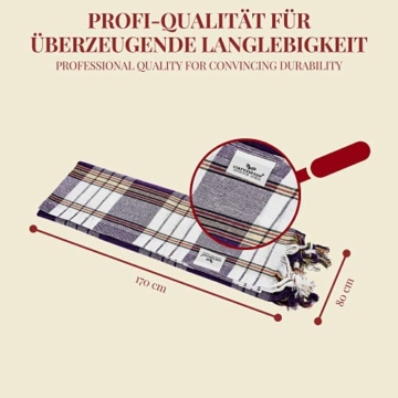 Carenesse Hamamtuch Classic 4er Set 80 x 170 cm I Hamam Handtücher 100% Baumwolle I 4x saugfähiges schnelltrocknendes Pestemal rot/blau/schwarz/lila kariert I Hamam Strandtuch/Saunahandtuch - 6