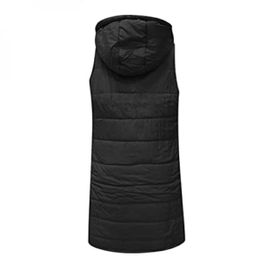 Daunenweste Damen Lang Winterjacke Daunenjacke Warm Weste Jacke mit Kapuze Steppjacke Wintermantel Casual Daunenmantel Slim Gilet mit Taschen - 6