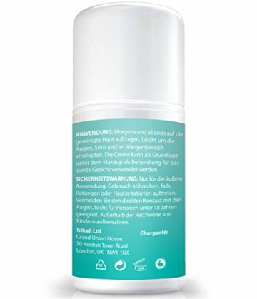 Die Beste Antialterung Augencreme Behandlung für dunkle Augenringe, Schwellungen und Fältchen. Eine Biologische Augengel mit Matrixyl 3000, Peptide and Vitamin C. Stimuliert das Kollagen. 15ml - 4
