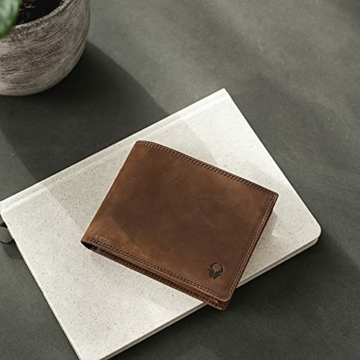 DONBOLSO® Zürich I Geldbörse Leder Herren I Geldbeutel braun I Portemonnaie für Männer mit RFID Schutz I Echtleder Portmonee - 3