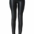 Everbellus Sexy Damen Faux PU Leder Leggins Hohe Taille Hüfthoch Strumpfhose Hose, M/Größe 36, Schwarz - 6