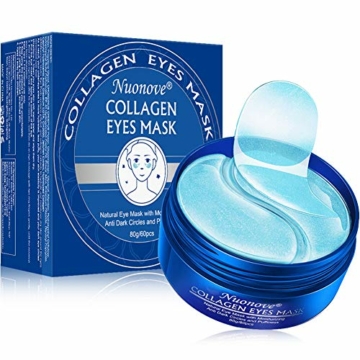 Eye Mask, Augenpads Augenringe, Anti Aging Pads, Collagen Maske, Augenpflege mit Hyaluron, Feuchtigkeit Spendende, Entfernen Taschen, Dunkle Kreise & Puffiness, 60pcs - 1