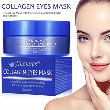 Eye Mask, Augenpads Augenringe, Anti Aging Pads, Collagen Maske, Augenpflege mit Hyaluron, Feuchtigkeit Spendende, Entfernen Taschen, Dunkle Kreise & Puffiness, 60pcs - 8