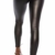 Fashion Design Damen Wetlook Lederlook Optik Thermo Leggings (Schwarz, L/XL) - 4