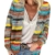 HAHAEMMA Damen Regenbogen Strickjacke Cardigan Pullover Langarm Mehrfarbig Gestreifter Pullover Vorne Offene Jacke Herbst Winter - 1