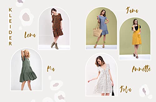 Kleider, Röcke und Jumpsuits nähen: Schnittteile kombinieren: 12 kurze und lange Modelle im Safari-Look in Größe 34–44 – Mit 3 Schnittmusterbogen - 6