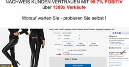 LA FERANI - Premium High Waist Leggings Leder Optik Stretch Schwarz mit hohem Bund - Total Shaper figurbetont für Damen Frauen (M/L) - 8