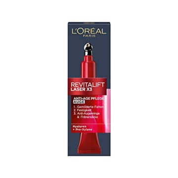 L'Oréal Paris Augenpflege, Revitalift Laser X3, Anti-Aging Augencreme mit 3-fach Wirkung, Hyaluronsäure, 15 ml - 7