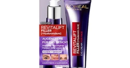 L'Oréal Paris Hyaluron Augenpflege, Anti-Aging Augencreme für das Gesicht, Anti-Falten und Volumen, Mit Hyaluronsäure, Vitamin CG & E, Revitalift Filler, 30 ml - 1