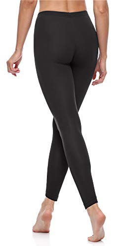 Merry Style Damen Lange Leggings aus Baumwolle MS10-198 (Schwarz, S) - 2