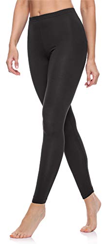 Merry Style Damen Lange Leggings aus Baumwolle MS10-198 (Schwarz, S) - 4