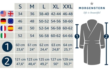 Morgenstern Bademantel für Herren aus Baumwolle mit Kapuze in Anthrazit & Hell Grau Herren Duschmantel lang Männer Duschmantel Frottee Grösse L - 7